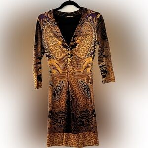 Roberto Cavalli Printed Mini Dress Size 44
